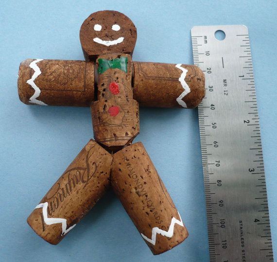 wine cork gingerbread man